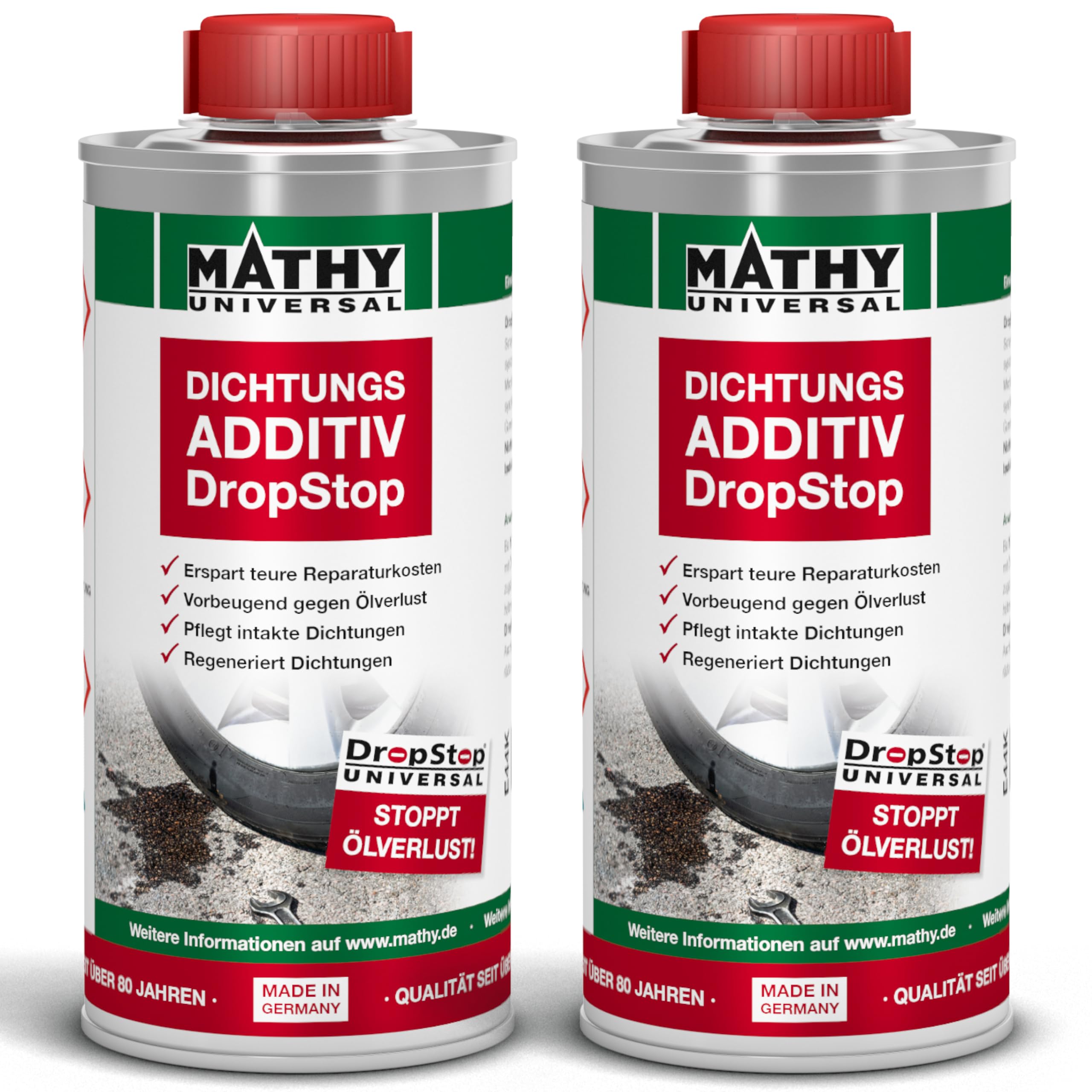 MATHY-DropStop Dichtungs-Additiv, 2 x 250 ml, Hochwirksames Öl Additiv