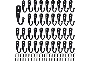 Coat Hooks - Farmhouse Metal Wall Hook, 38 Pack Rustic Hooks