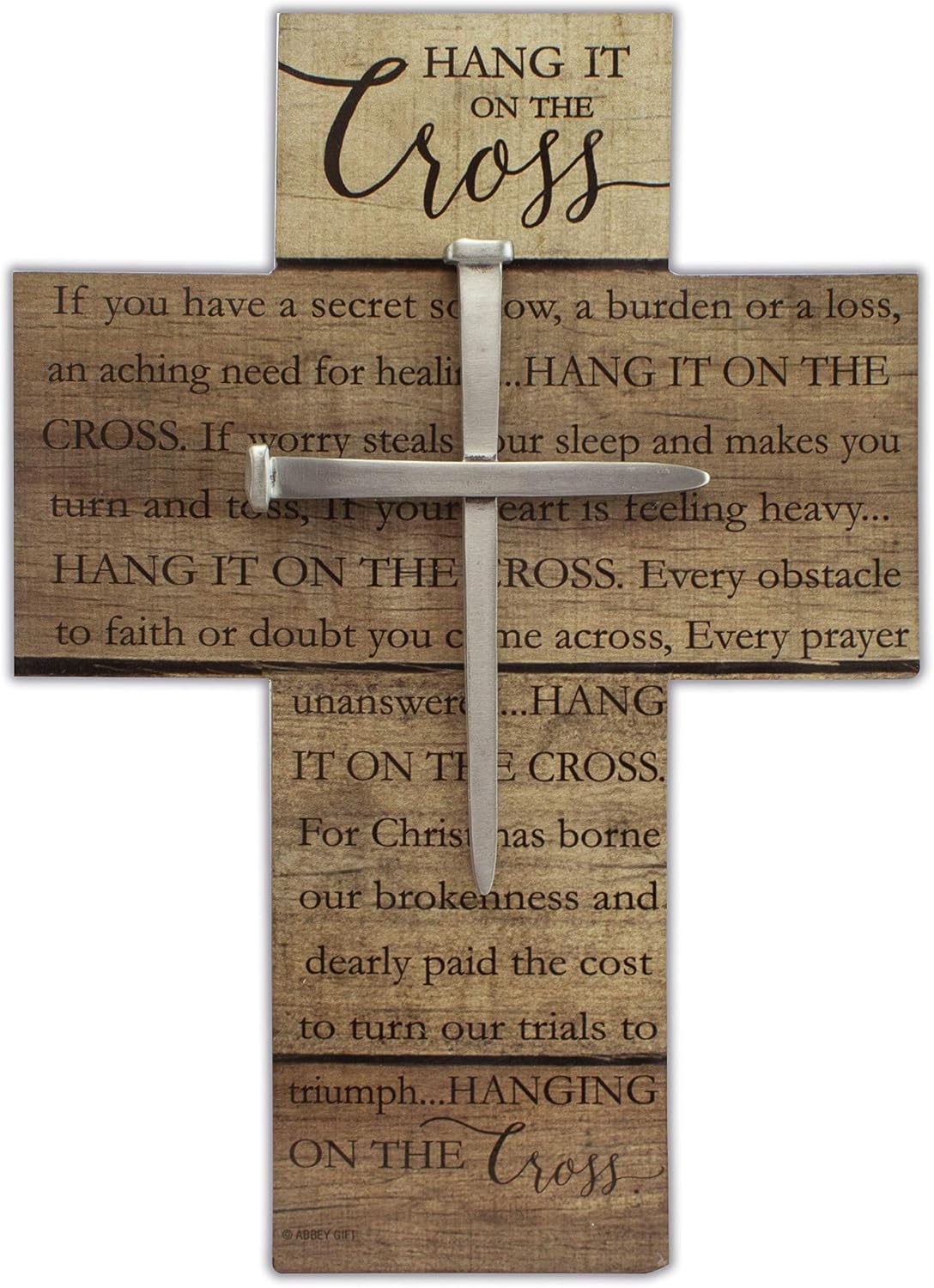 Cathedral Art (Abbey & CA Gift Wall Hang It On The Cross, One Size, Multicolored (WC362)