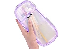 Sonuimy Clear Mesh Pencil Case for Enhanced Organization and Visibility