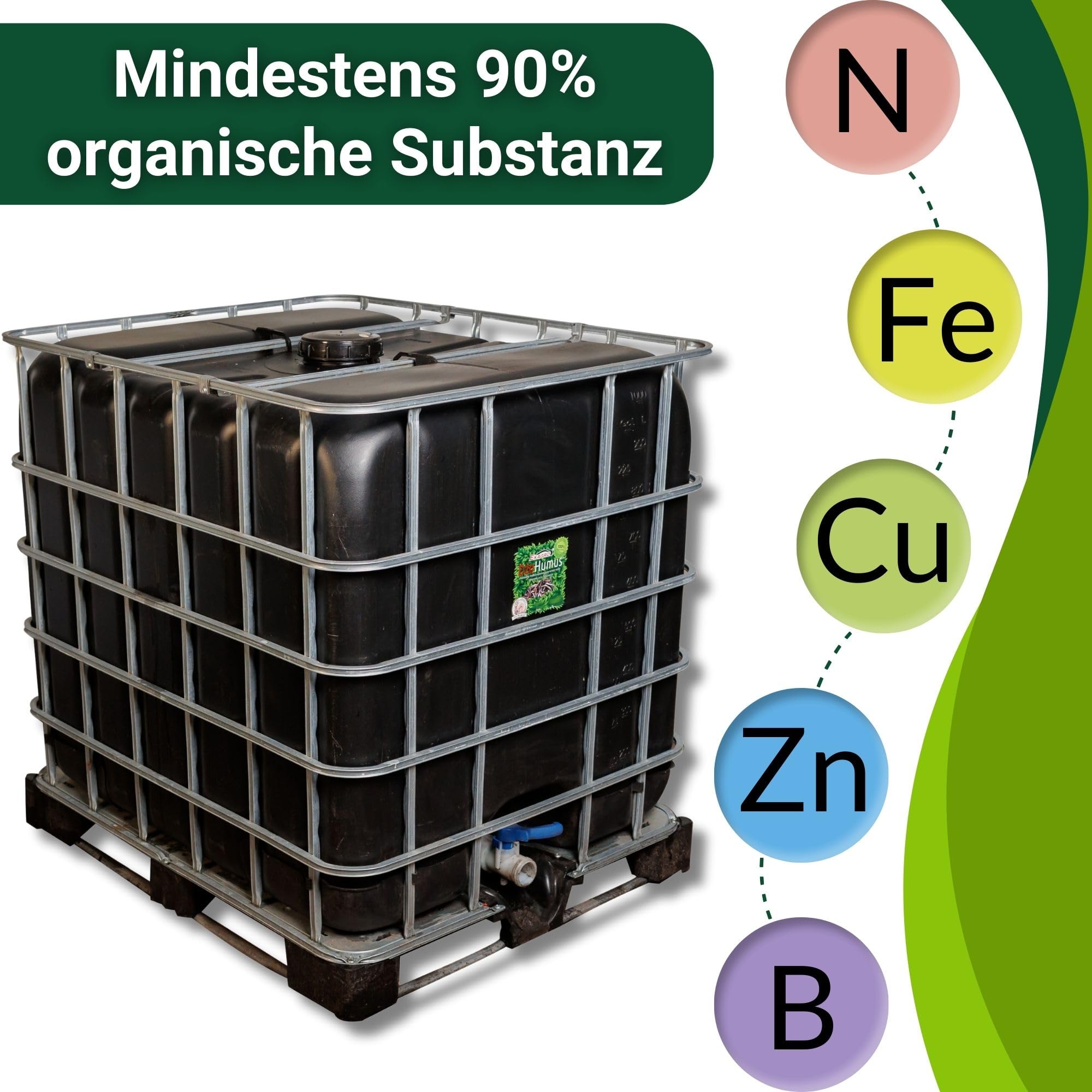 DżoHumus BIO Dünger 1000L Obst und Gemüsedünger | Compo Blumendünger Flüssig für Wachstum | Natürlicher Pflanzendünger für alle Grünpflanzen | Grünpflanzendünger für Große Garten