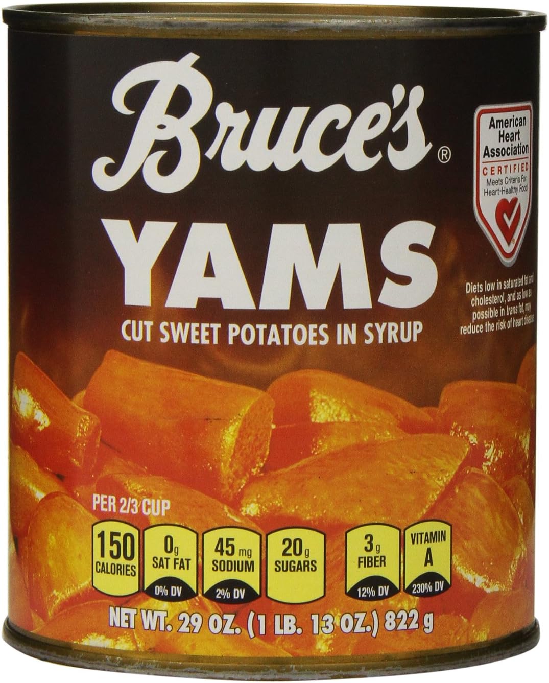 Bruce's Yams Cut Sweet Potatoes in Syrup, 29 oz