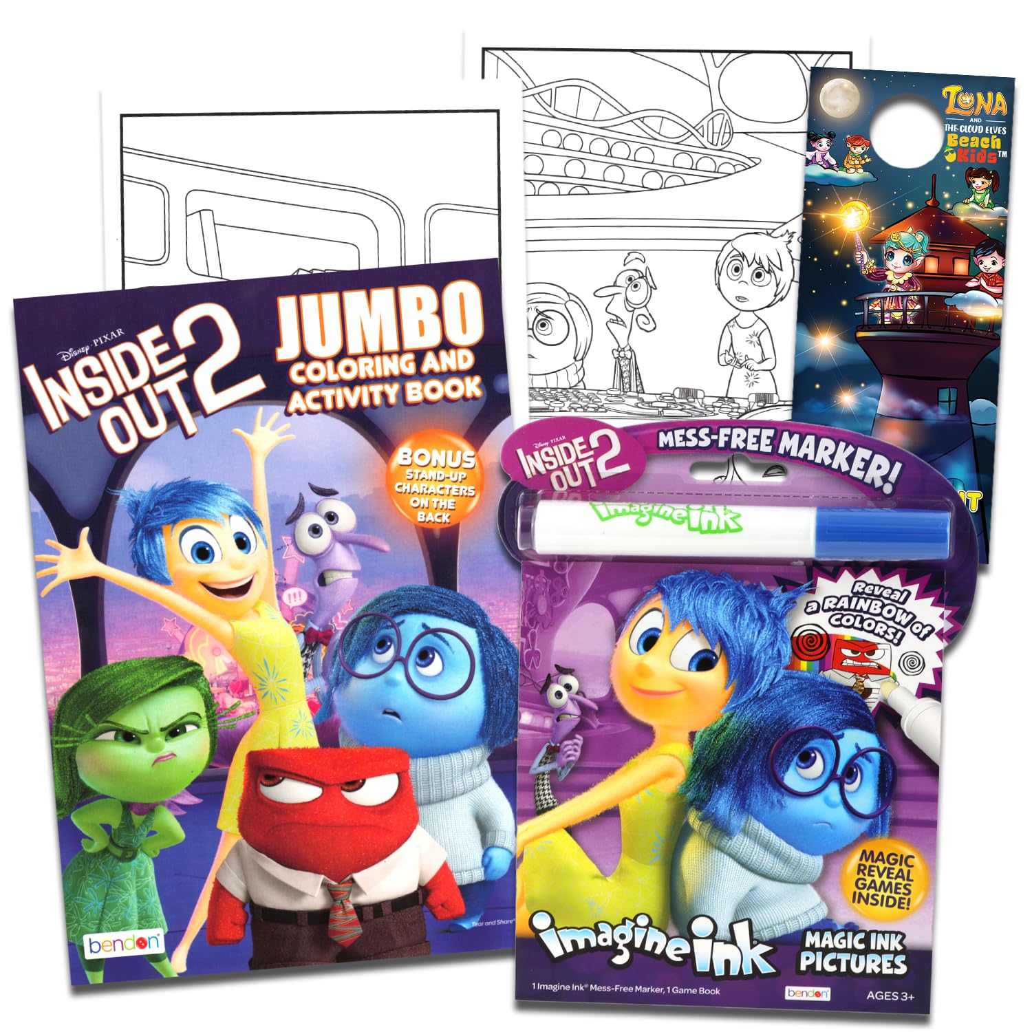 Buy Disney Inside Out 2 Coloring Book Set for Kids Ages 3-5 4-8 ...