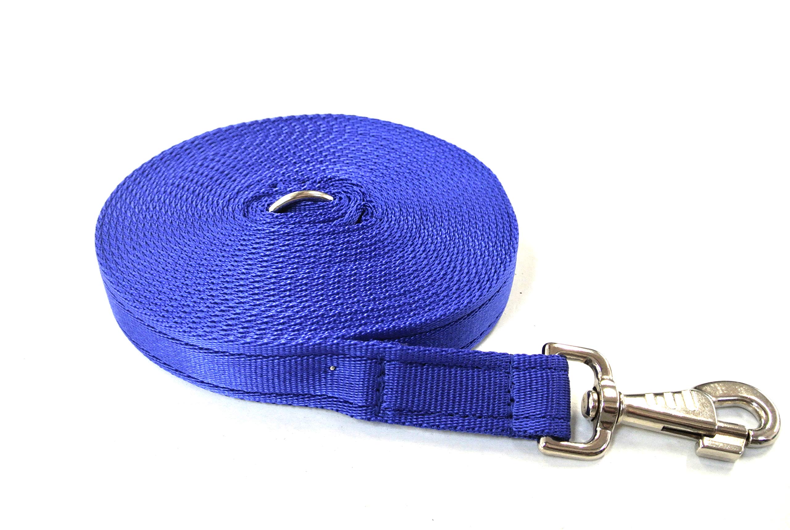 20ft 6m Horse Lunge Line Large Dog Training Lead Large 25mm Cushioned Webbing And Heavy Duty Fluted Trigger Clip In (Royal Blue) โ image 1