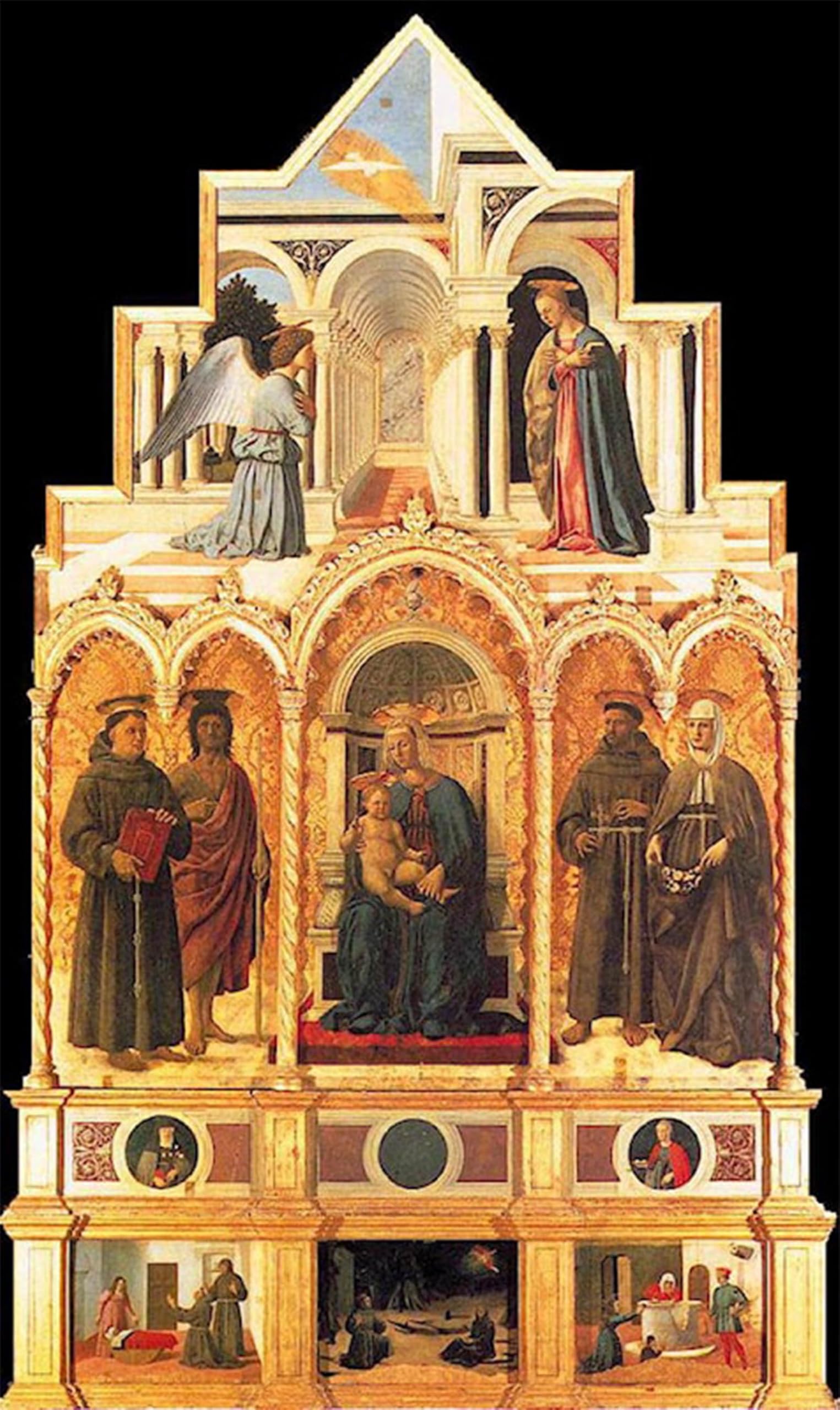 SERENDIPITP Vintage Wall Art Canvas Nordic Poster Canvas Print Picture Polyptych of Piero della Francesca Wall Art Poster for Home Decor 60x90cm