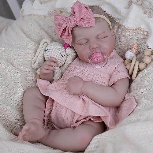 Milidool Reborn Baby Dolls - 20-inch Cute Soft Vinyl Realistic Baby Doll Lifelike Newborn Real Life Baby Dolls with Complete Accessories Toy for 3+ Year Old Girls Gifts, Cuddling, Playtime