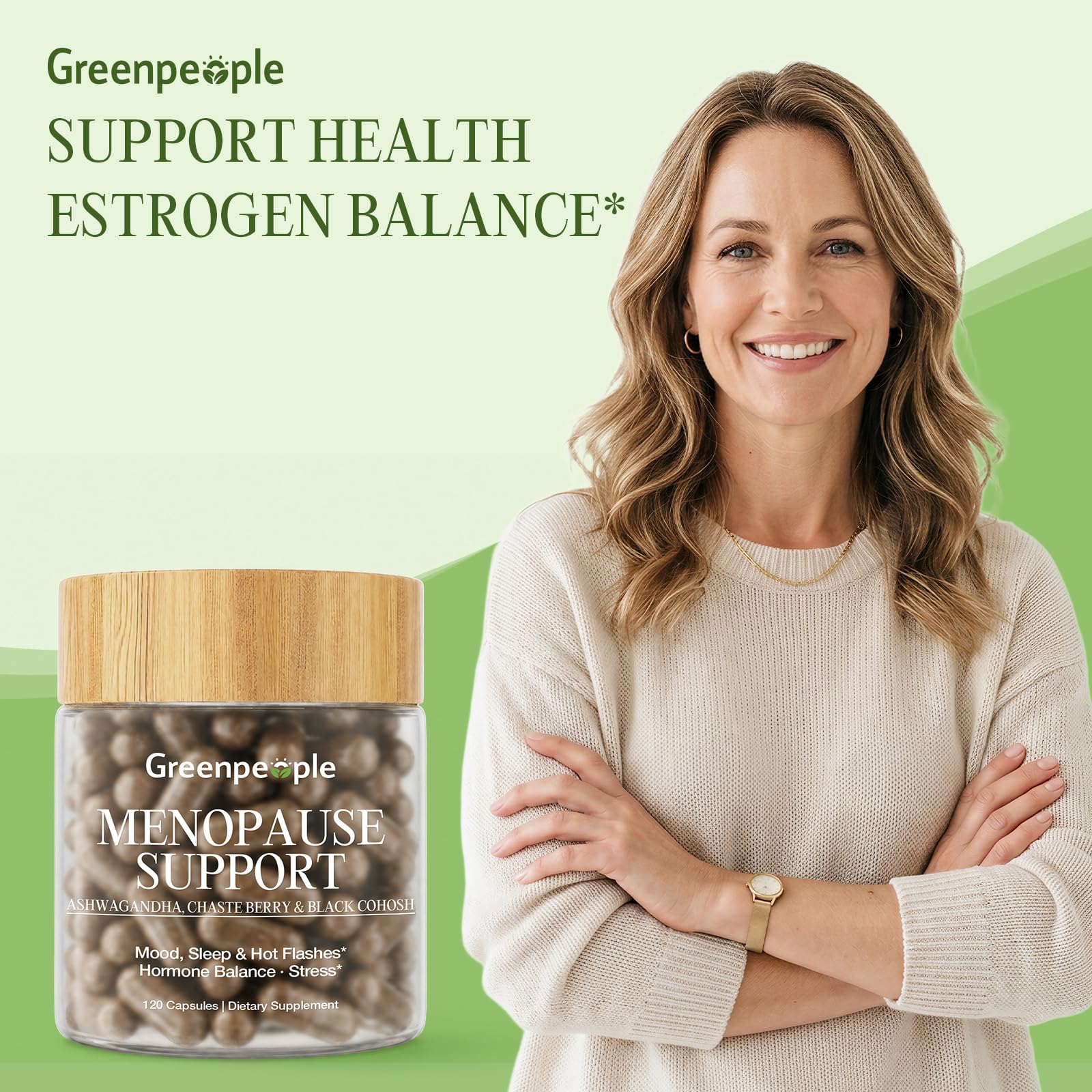 Menopause Support Supplements for Women, Black Cohosh & Ashwagandha 120 CT — Amazon image 9