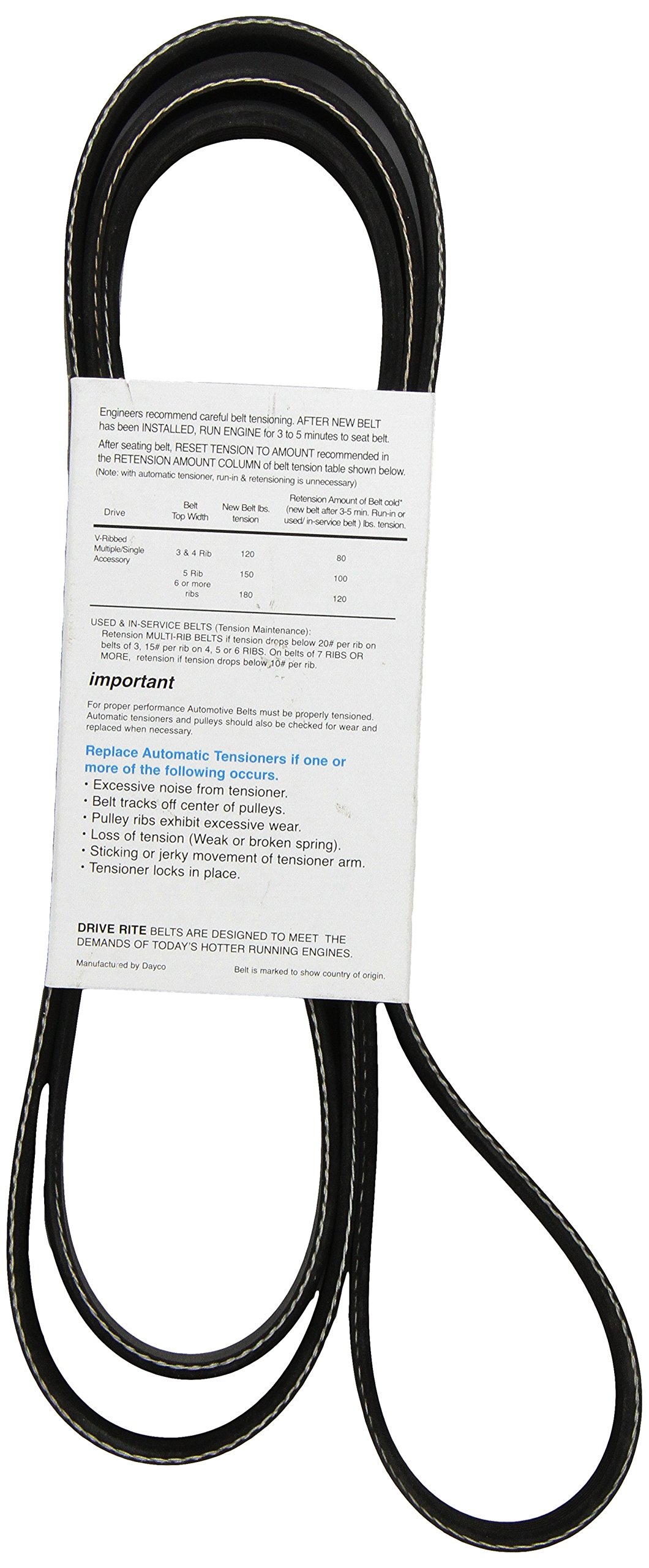 Amazon.com: Dayco 5060845DR Serpentine Belt : Automotive