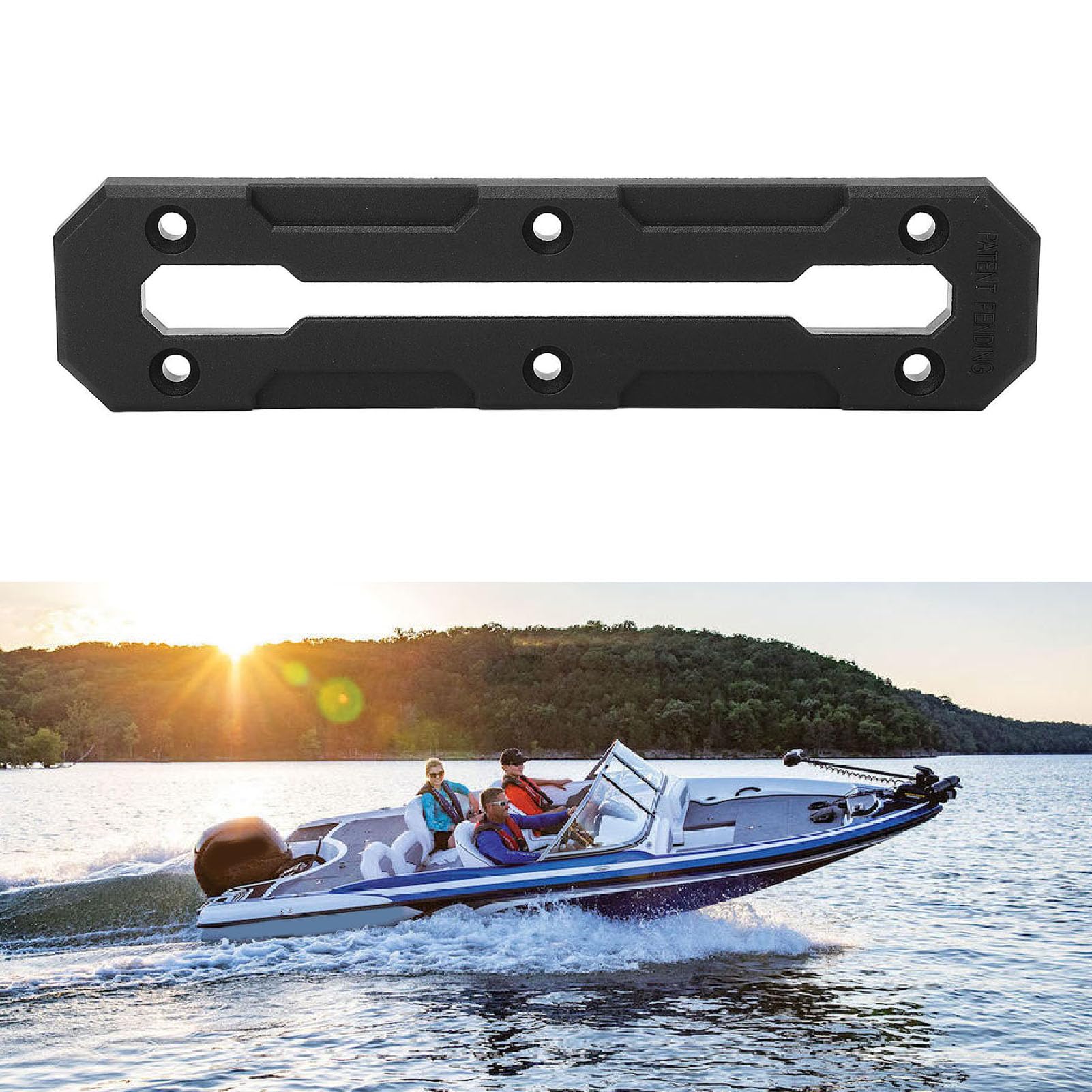Kajakschiene, Robuste, Schlagfeste Gleitbasis Zur Sicherung der Bootsausrüstung, mit Vielseitigem Design für Motorboote, Schlauchboote, Kajaks, Beiboote