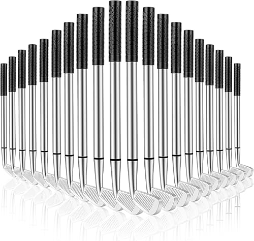 20 bolígrafos de golf divertidos para deportes, accesorios de club de golf, mini bolígrafos decorativos, tinta de gel negra para hombres y mujeres,