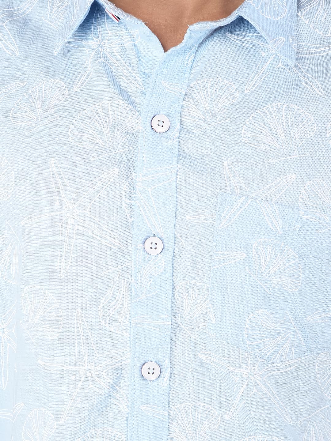 Crimsoune Club Boy's Blue Printed Shirt (13-14Y) 2