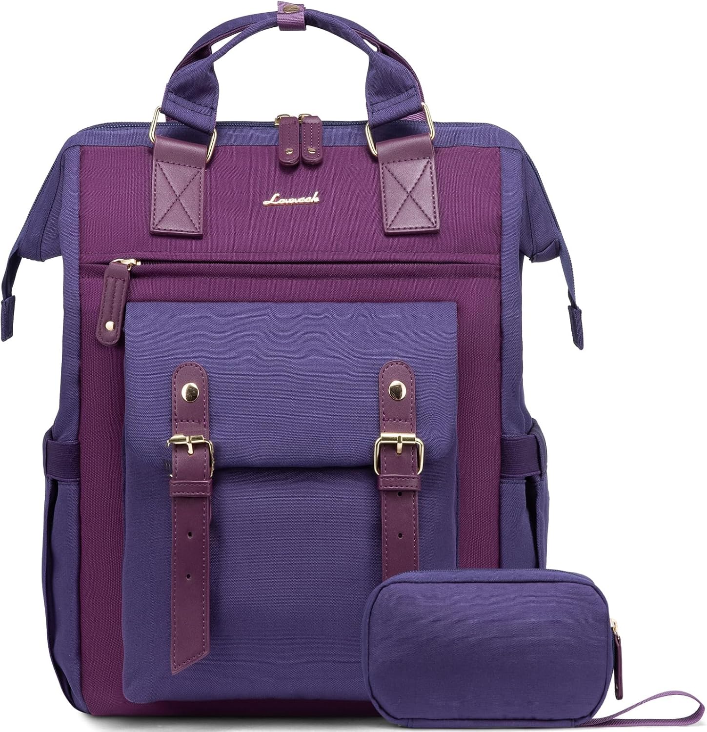 LOVEVOOK 15.6 inch Laptop Backpack for Women, Teacher Nurse Work Travel Backpacks Purse,Computer Bag, Purple Blue