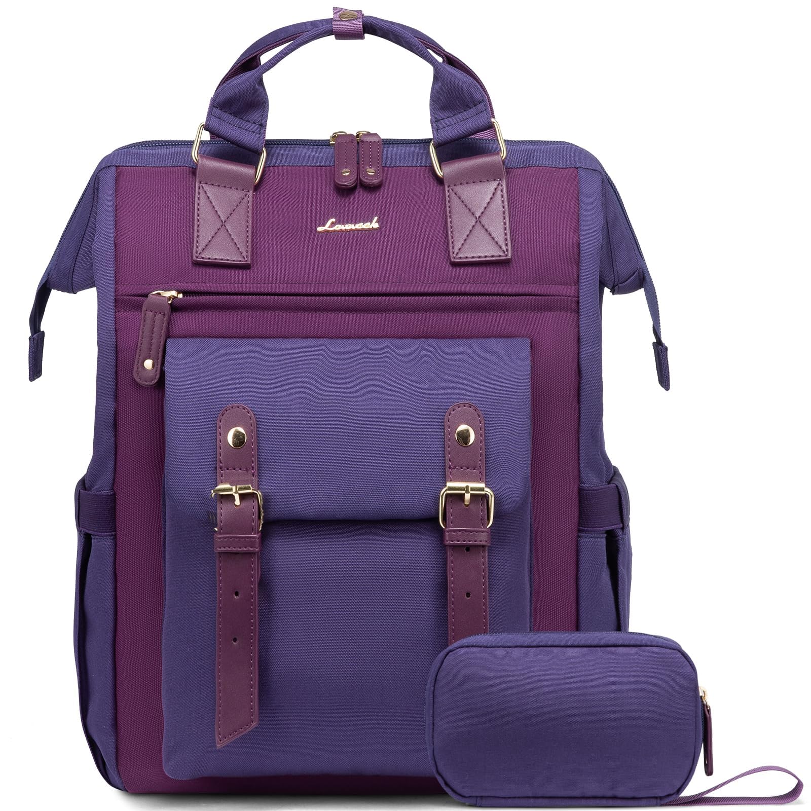 LOVEVOOK 15.6 inch Laptop Backpack for Women, Teacher Nurse Work Travel Backpacks Purse,Computer Bag, Purple Blue