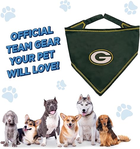 Miniatura 4 de Pets First NFL Green Bay Packers TIE - Bandana para perro, pequeñamediana. Pañuelo para perro, para mascotas, gatos, perros, la mejor bandana para