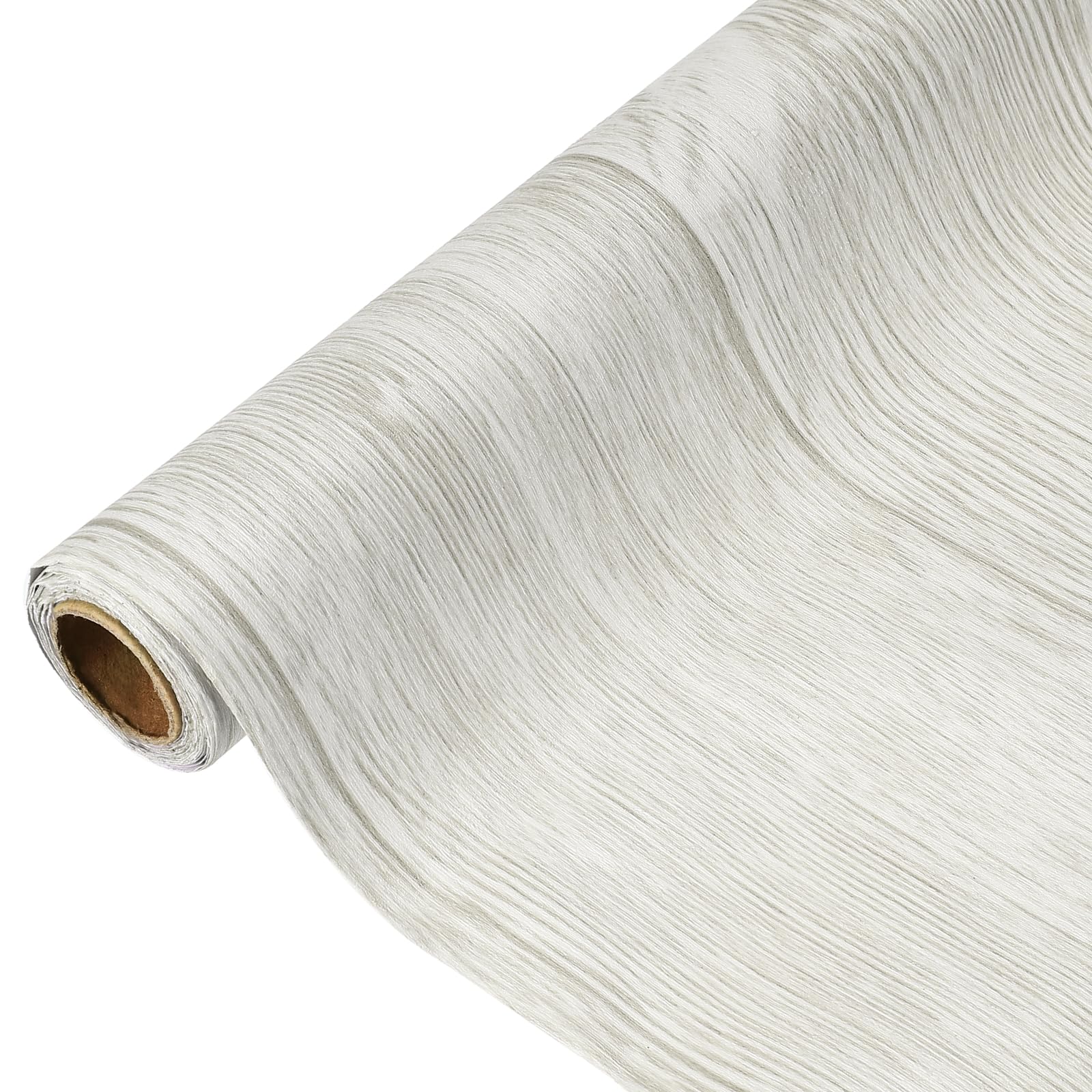 sourcing map Wood Grain Contact Paper 60 x 300cm Self-Adhesive Wallpaper Waterproof Wood Peel and Stick Countertops for Home Kitchen Countertop Cabinet Bathroom, White Grey