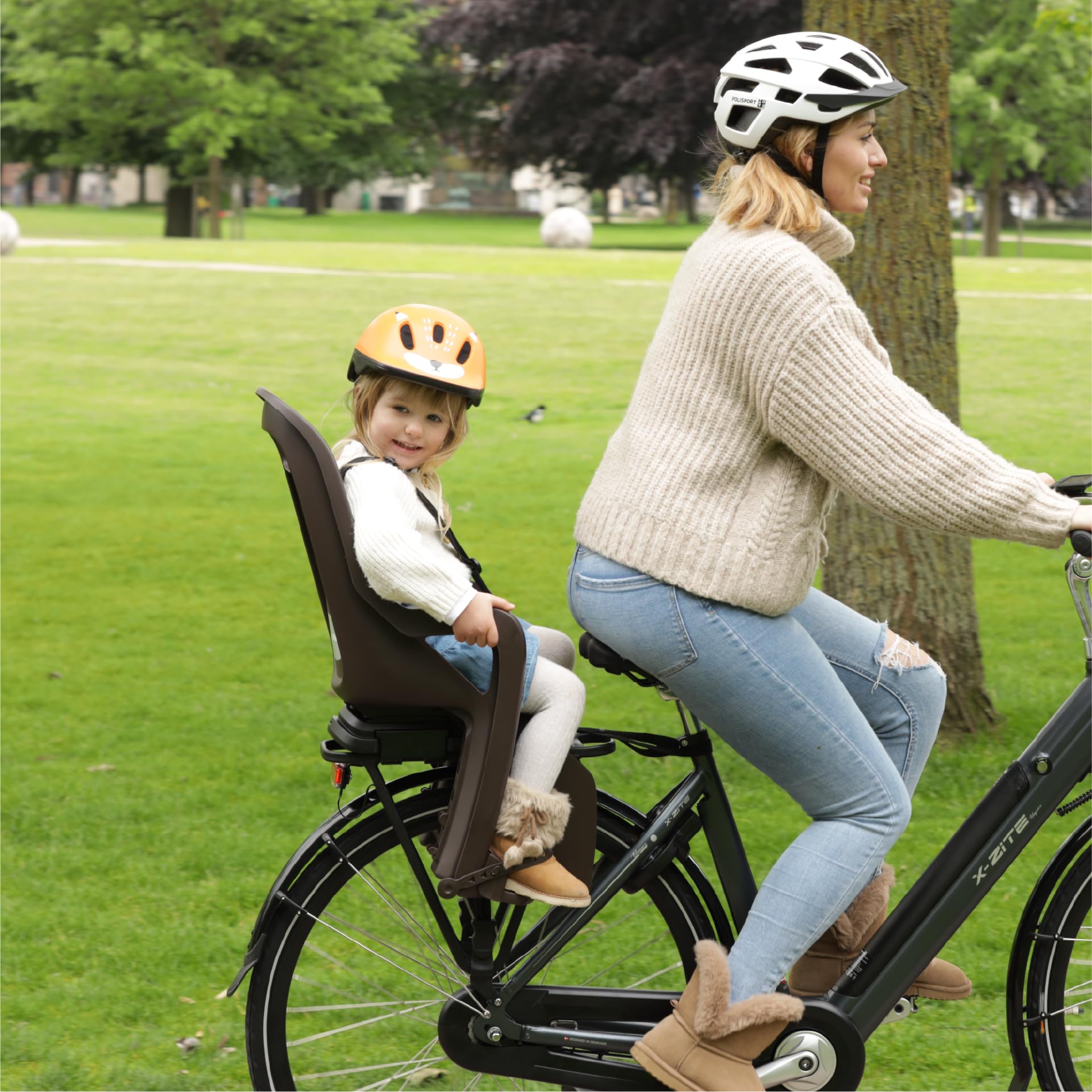 Polisport Groovy Maxi CFS Siège Vélo Arrière pour Enfant – Siège Bébé 9 Mois–6 Ans/Jusqu’à 22 kg, Repose-Pieds Réglables, Montage sur Porte-Bagages