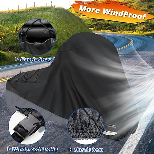 Miniatura 9 de XYZCTEM - Funda para motocicleta - Bolsa de almacenamiento impermeable para exteriores hecha de material resistente se adapta a Harley Davison de