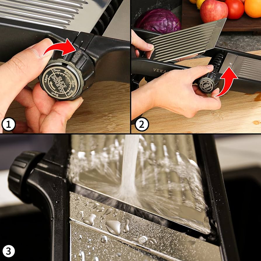 フランス製マンドリンスライサー Amazon | VEKAYA マンドリンスライサー Kicthen用 調節可能な