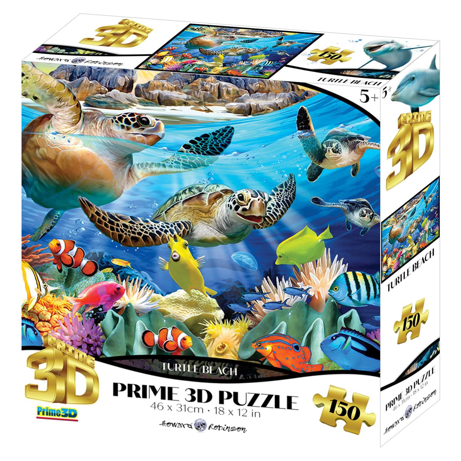 Prime 3D - Kaplumbağa Plajı - 150 Parça Puzzle