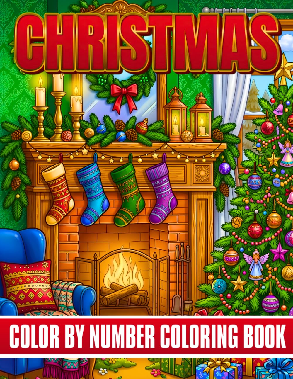 Christmas Color by Number Coloring Book for Adults: Merry Christmas Color by Number Coloring Book Featuring Santa Claus, Cute Snowmen, Reindeer, ... More Holiday Designs for Seniors and Teens