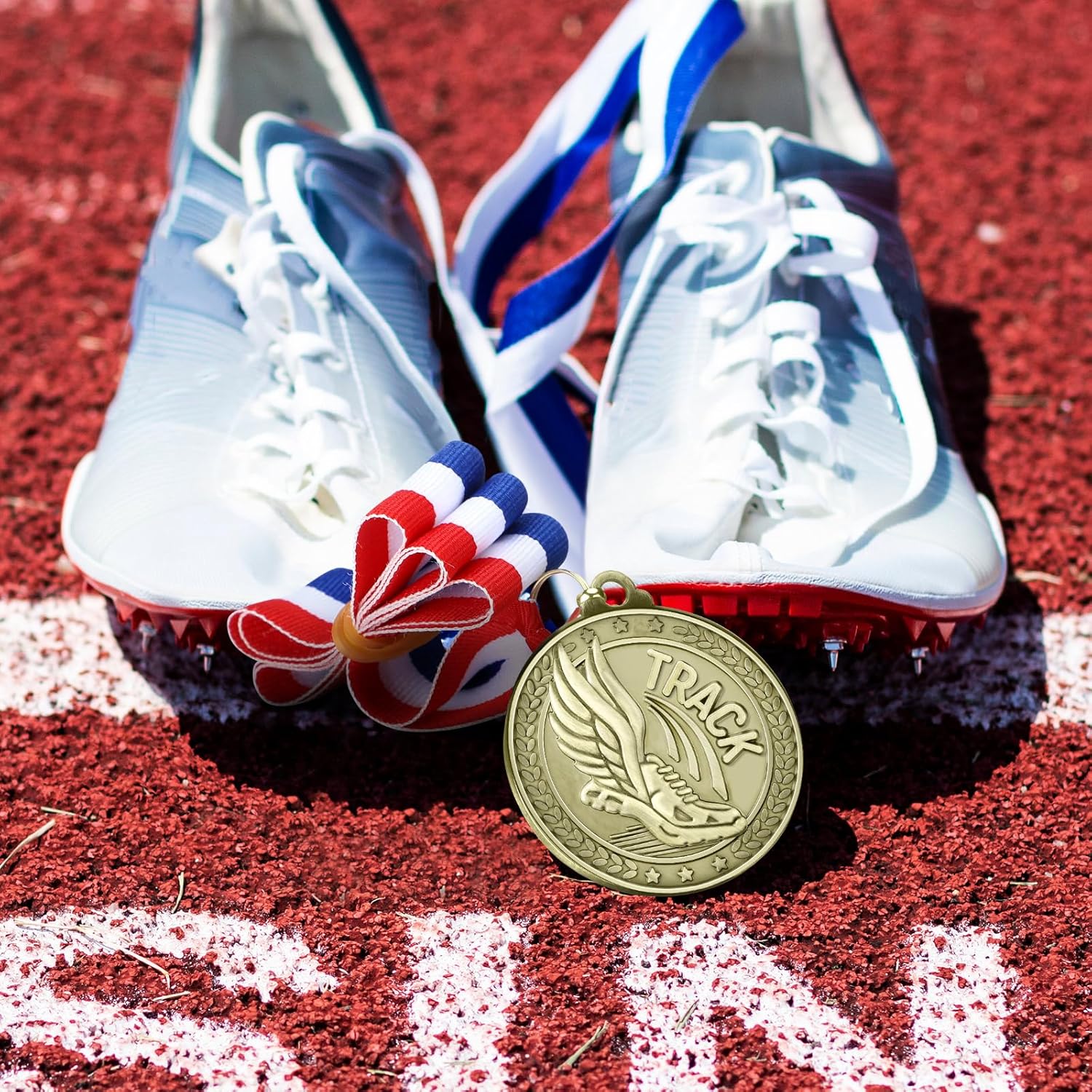 Ferreve 48/96 Pcs Sports Award Medals Bulk with Neck Ribbons Champ Winner Medal Sports Day Favors Prizes for Team Competitions Tournaments Match Party