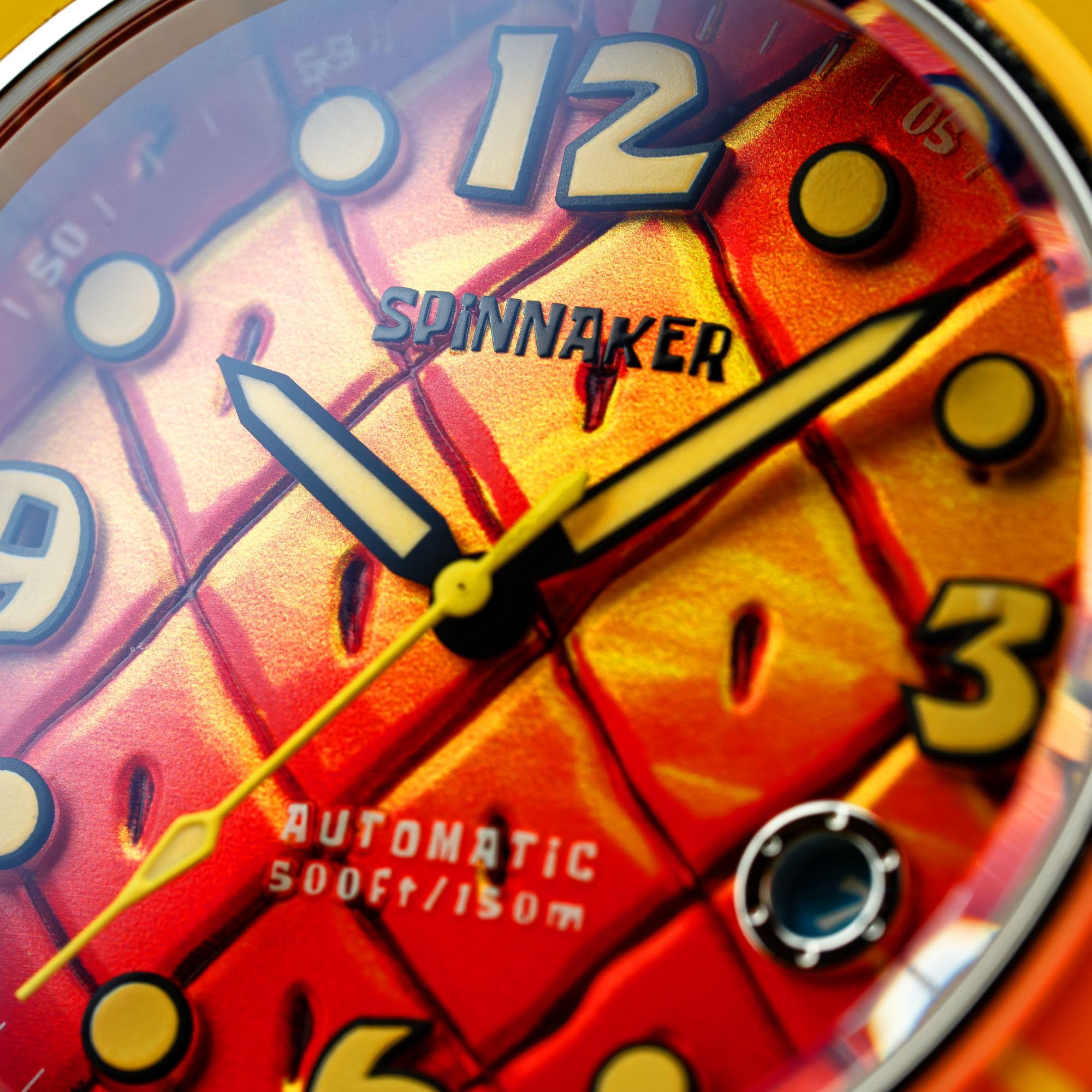 Spinnaker Fleuss SP-5151 - Reloj automático de 43 mm para hombre, diseño de Bob Esponja Squarepants Conch Street, edición limitada con correa de goma
