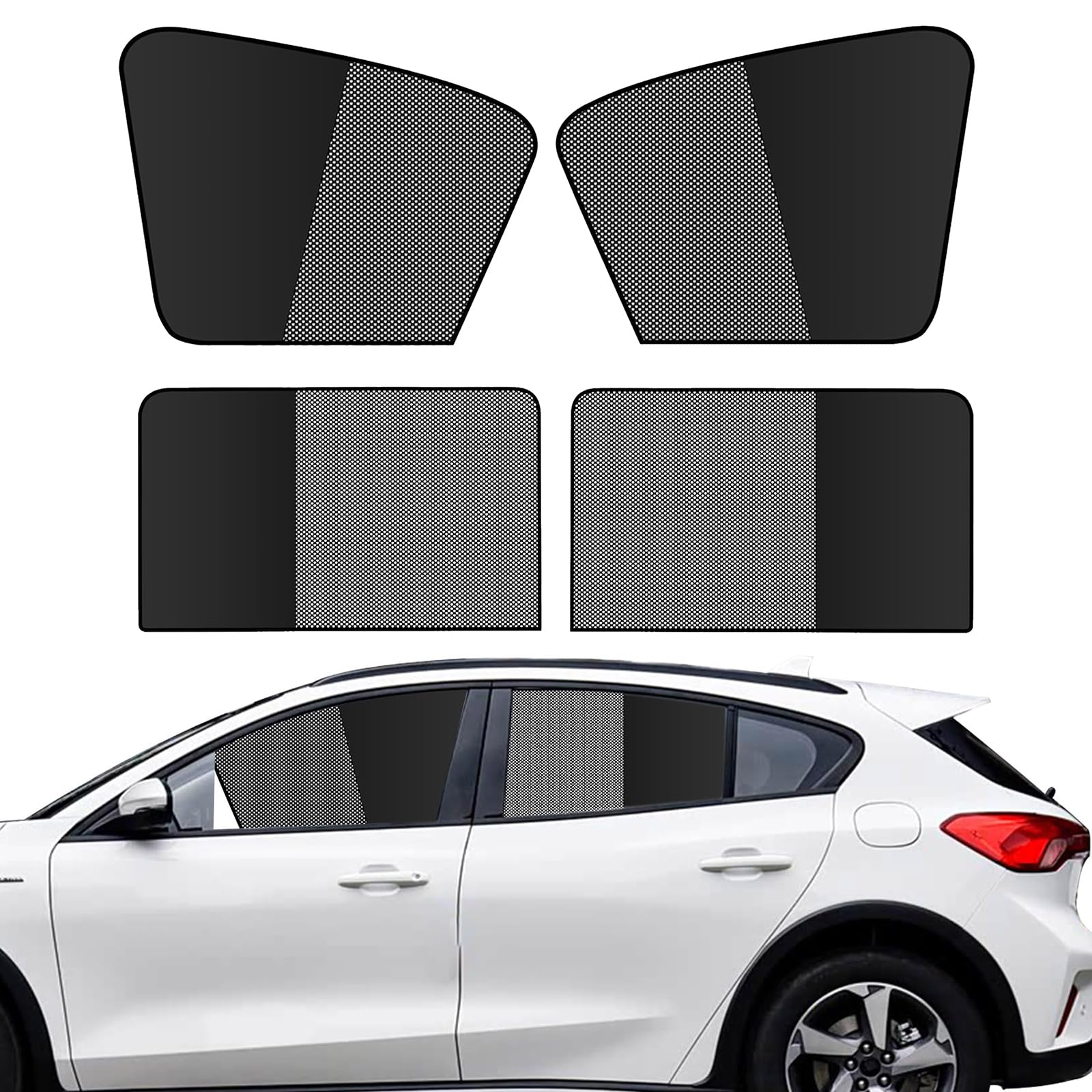 LUUXWPFZ Car Window Sun Shade, for BMW X3 E83 F25 G01 G45 / X4 F26 G02 X3M X4M Side Window Sunshade Screen Mesh Cover Shield for Vehicle UV Ray Sun Heat Protection Blind