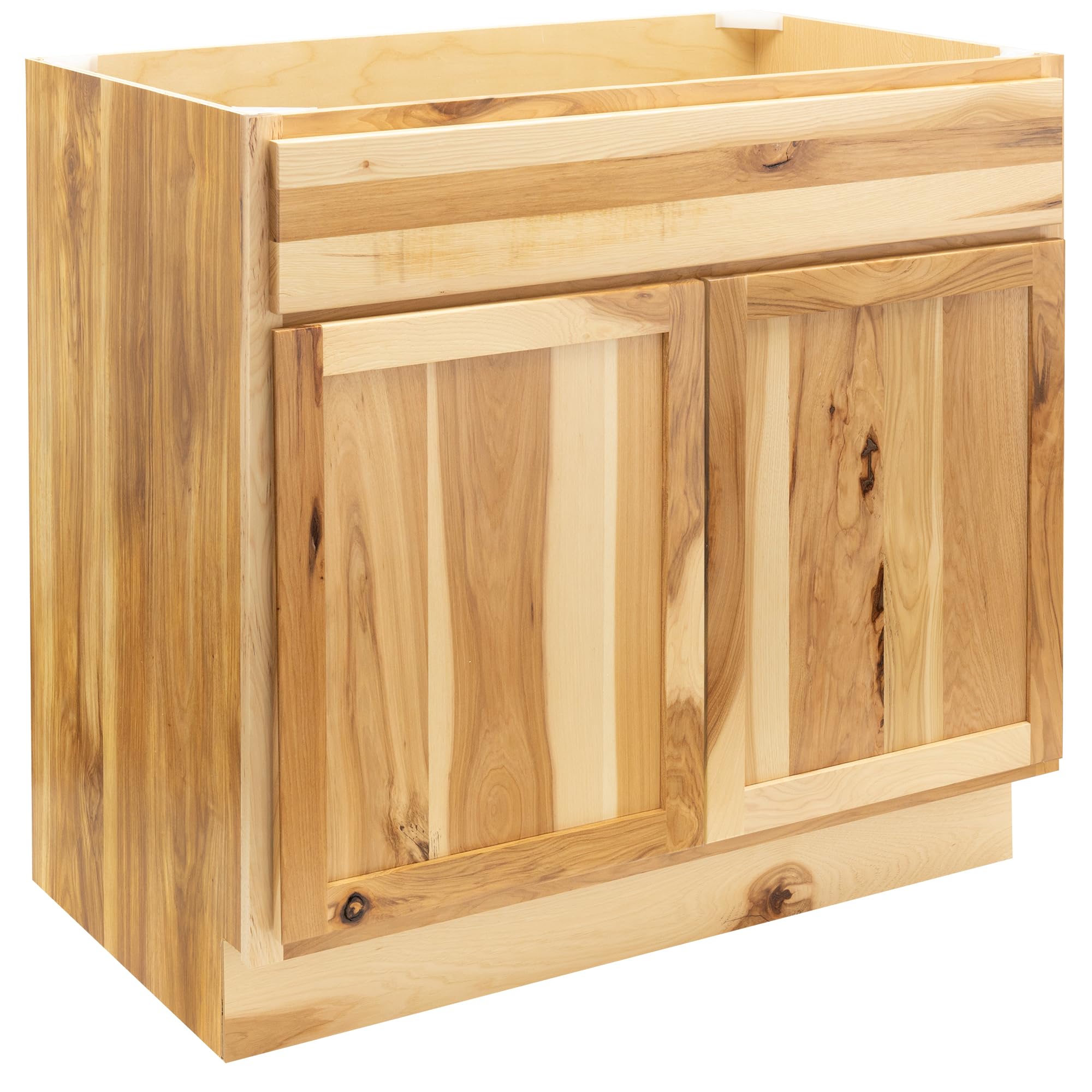 Quicklock RTA (Ready-to-Assemble) | Bathroom Vanity Cabinets - Shaker Style | Made in America | Soft Close Hardware | (Rustic Hickory, 36" W x 34.5" H
