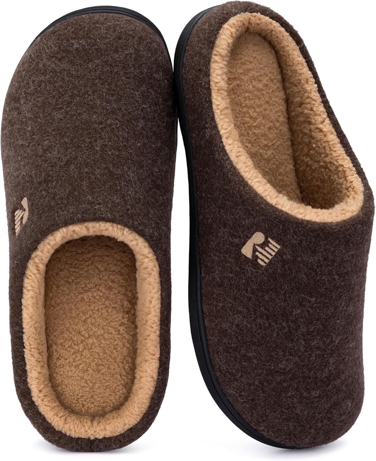 RockDove Men's Sherpa Lined Memory Foam Clog Slipper