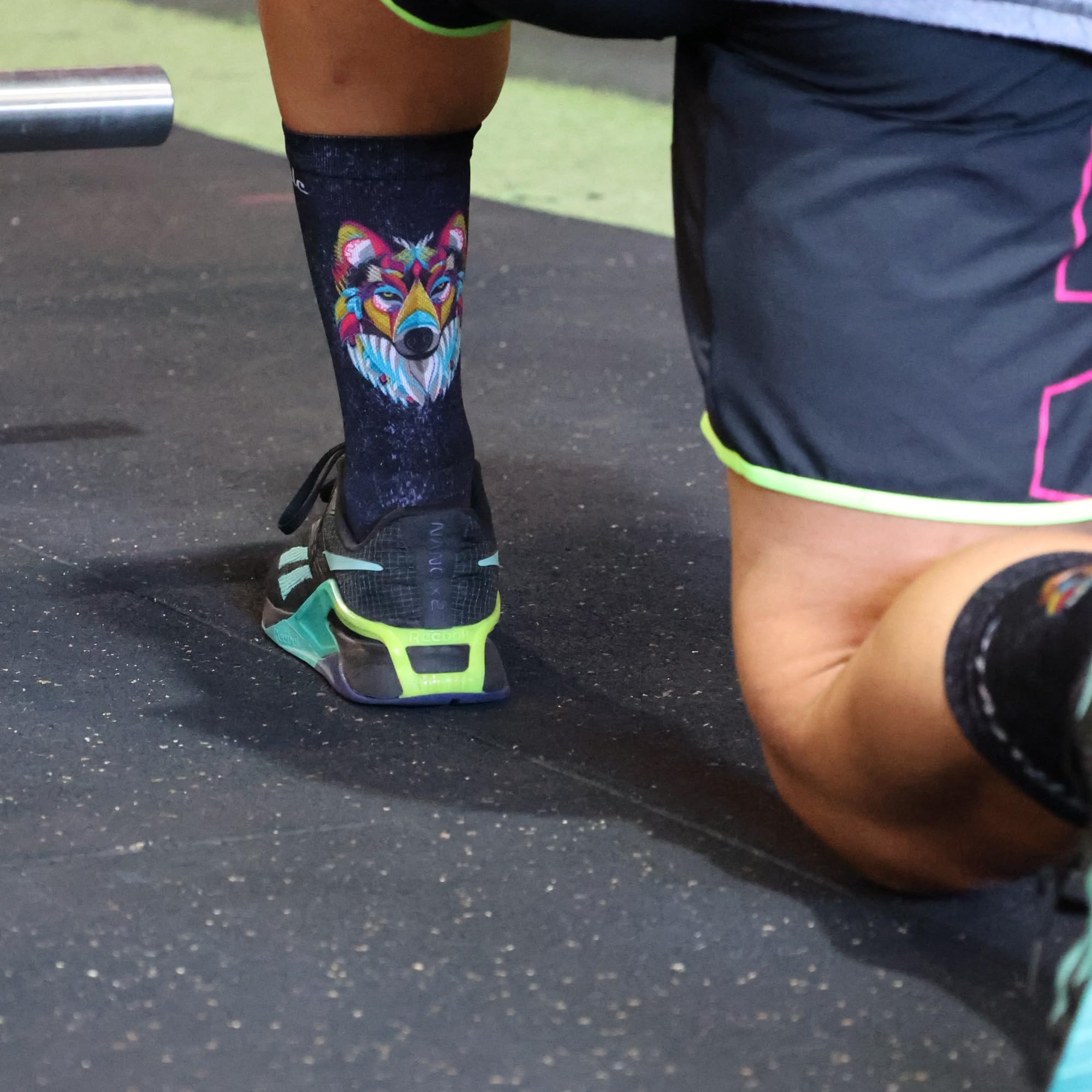 Calcetines Deportivos Hombre Mujer Estampados –Crossfit, Running, Ciclismo, MTB, Gym, Fitness y Senderismo – Transpirables, Antiampollas