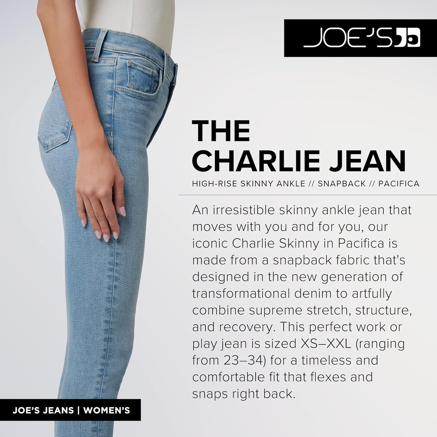 Joe's Womens Charlie Ankle Exposed Button Fly - Image 3