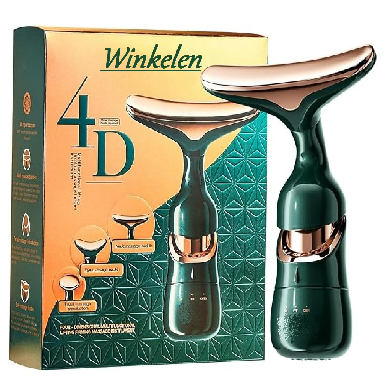 Winkelen 3 In 1 Anti Wrinkles Face & Neck Massager, Vibration Facial Massager For Glowing Skin Care, Face Sculpting Tool Multifunctional Beauty Device