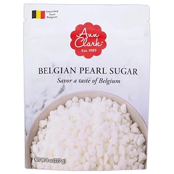 Ann Clark Authentic Belgian Pearl Sugar, 8 oz. | Adds Crunchy Caramelized Sweetness to Pastries, Made from 100% pure Belgian Beet Sugar, Family Business for Over 35 Years