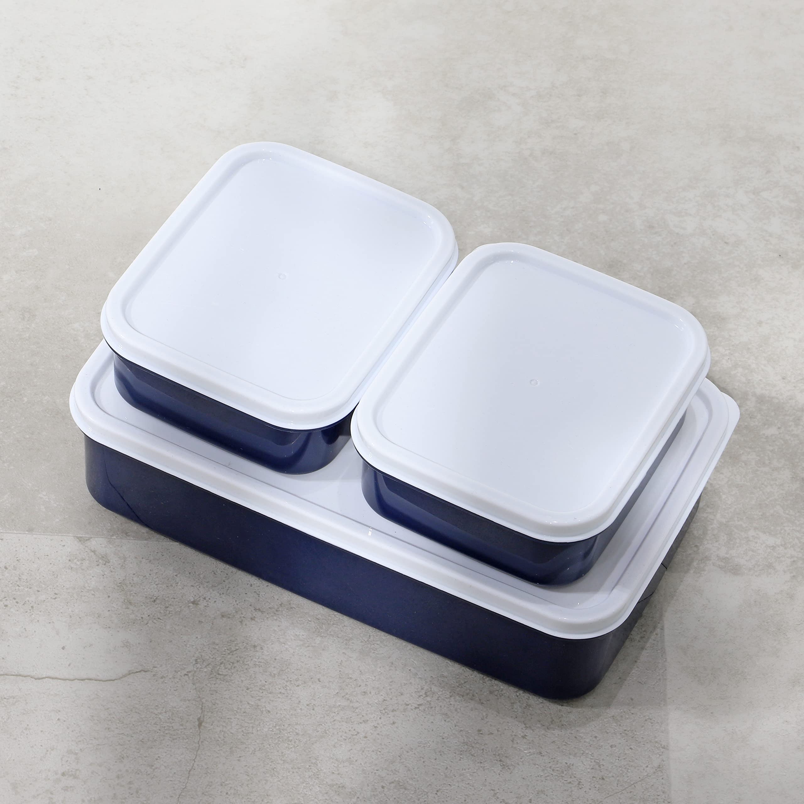 Amazon｜パール金属 弁当箱 デニム 幅27.5×奥行18×高さ12cm(収納時
