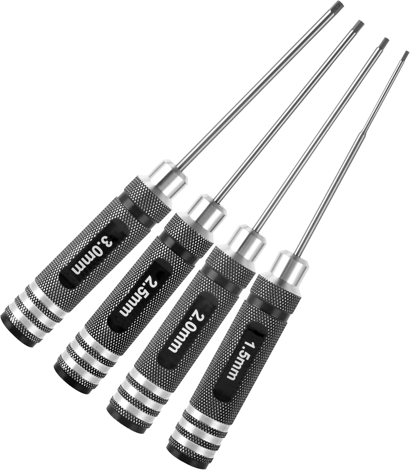RC Hex ScrewDriver Set - 4pcs 1.5mm 2.0mm 2.5mm 3.0mm Hex Allen Screwdriver Kit for RC Car 1/10, Helicopter & Repair Tools, Durable RC Screwdriver Set for Precision Maintenance