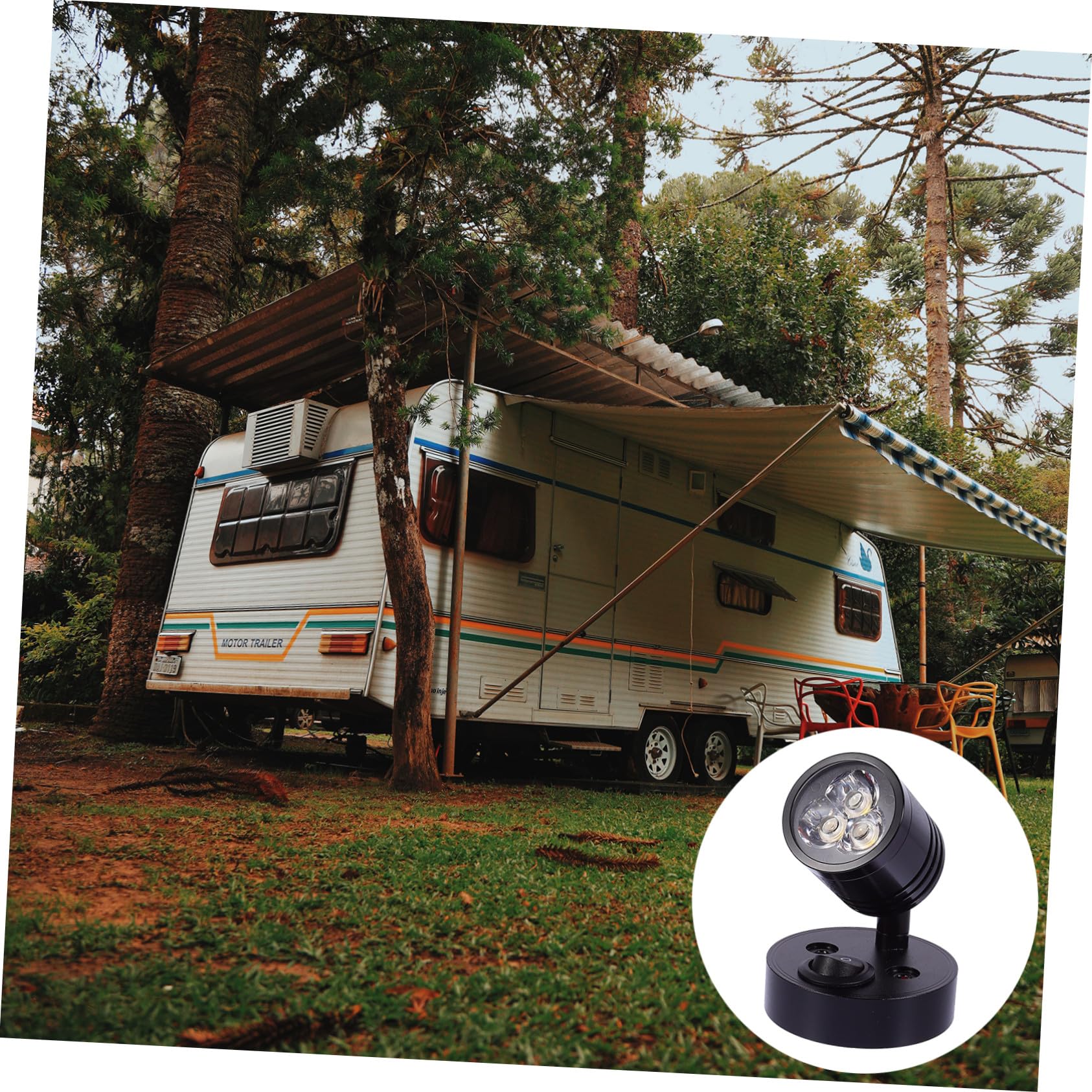 Hemobllo Plafonnier Corps Réglable LED 12v pour Camping-car en Aluminium Noir Lampe Murale LED et Protection Environnementale, Éclairage Intérieur Polyvalent