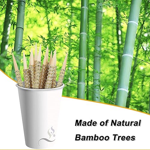 Miniatura 4 de 32 palitos de bambú de manzana, brochetas puntiagudas de madera de manzana caramelo con diamantes de imitación, envoltura de malla de diamante,