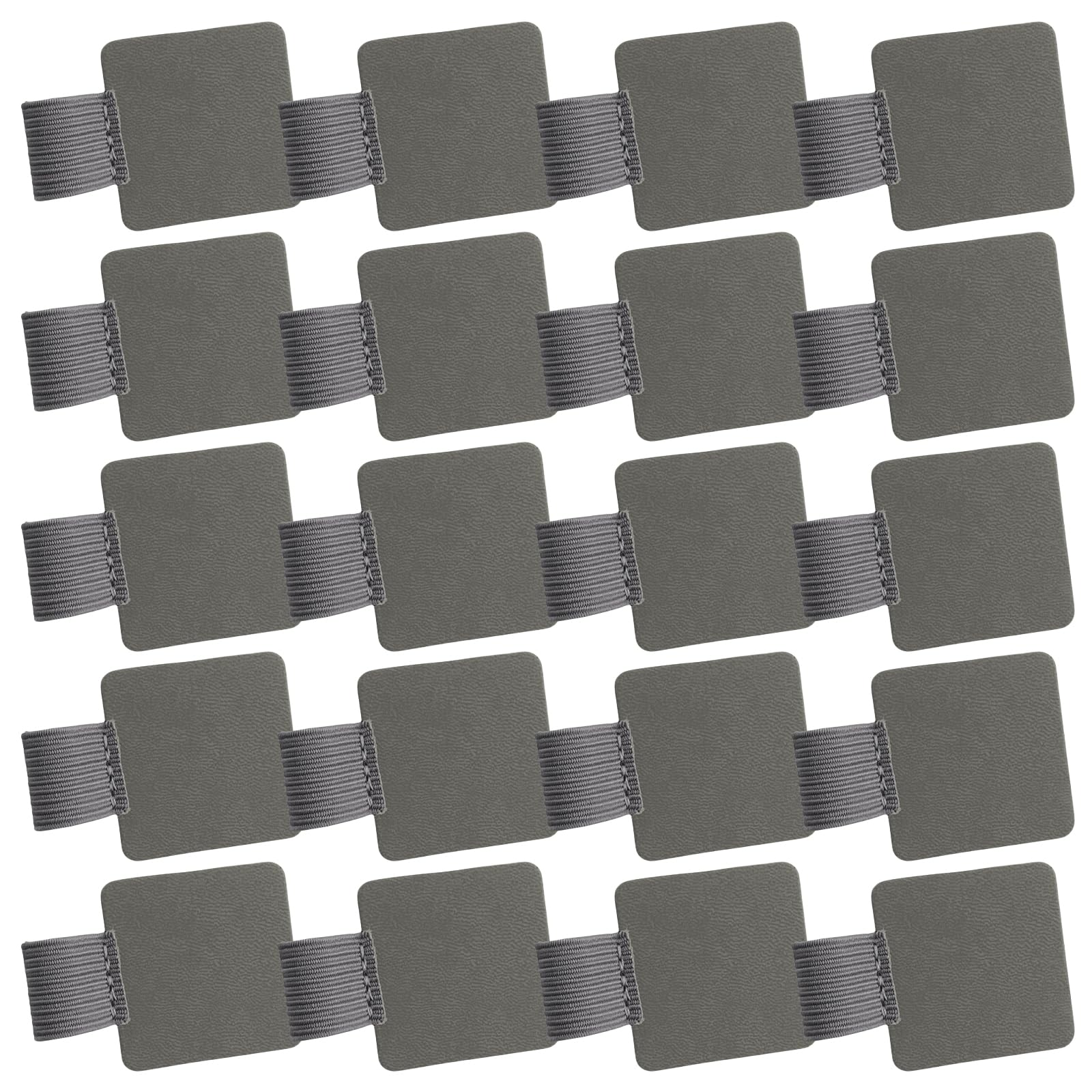 Limtula 20Pcs Adhesive Pen Rings Elastic Holder for Notebook Clipboard Loop Leather