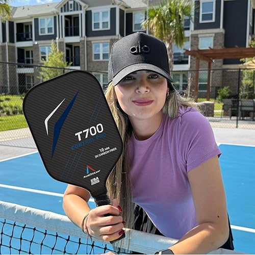 Miniatura 3 de Pickleball Paddle,Pickleball Paddles-3K Raw Carbon Fiber Pickle Ball Paddle Surface with Great Grit & Spin,T700 Pickleball Racket with Excellent