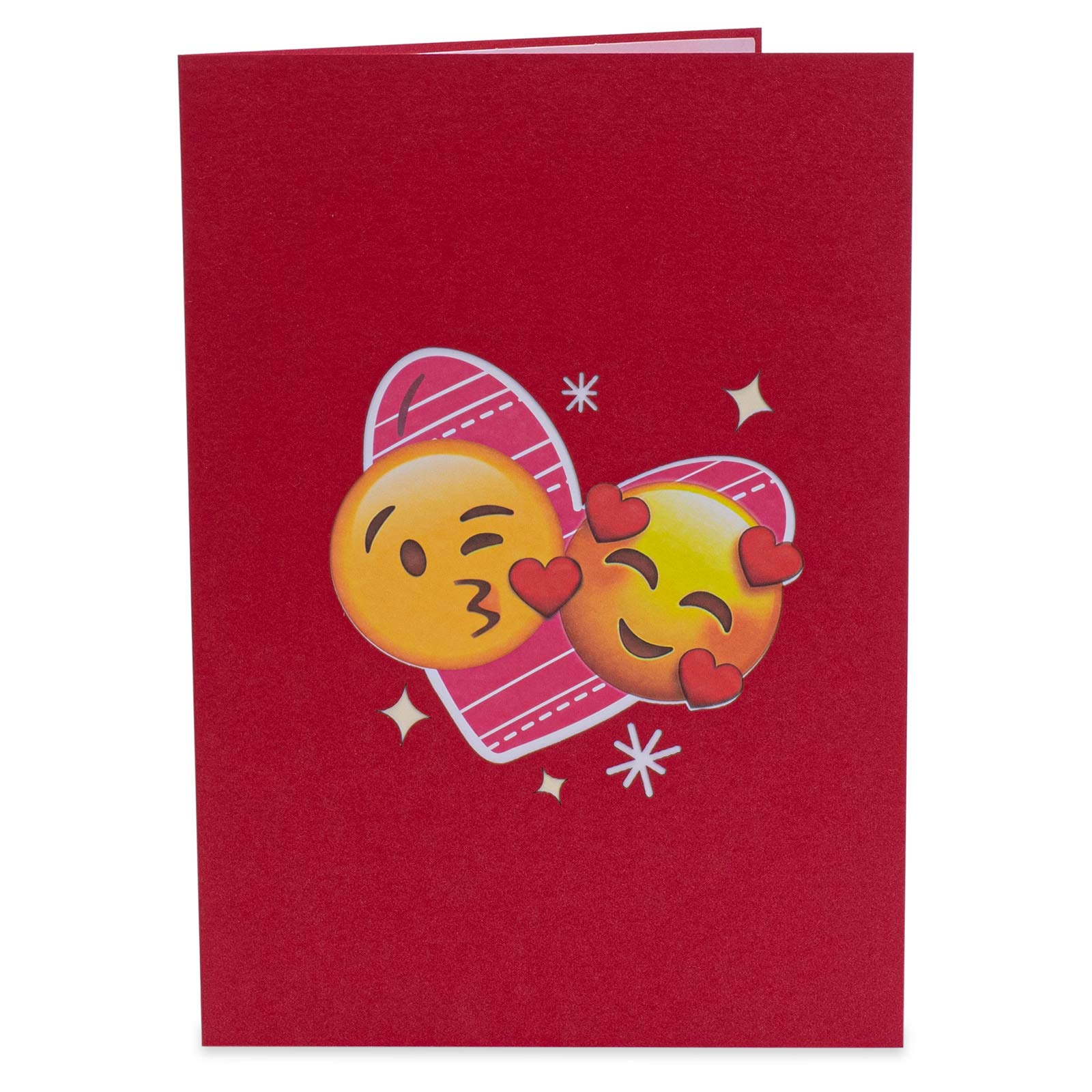 PaperLove - Tarjeta desplegable para el día de San Valentín, emojis de amor, tarjetas de felicitación 3D hechas a mano para el día de San Valentín, boda, aniversario, amor, romance, todas las