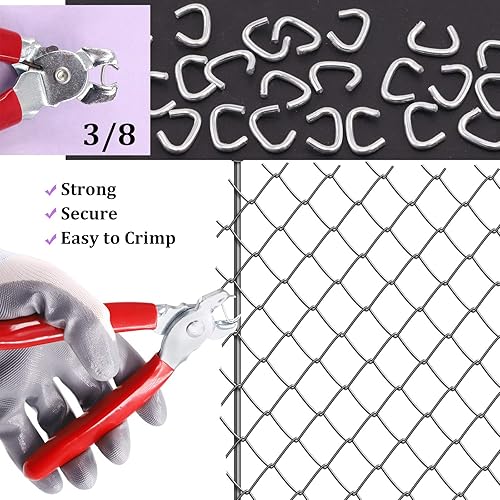 Miniatura 8 de Swpeet 1360 anillos galvanizados de cerdo de 3/4 pulgadas 1/2 pulgadas 3/8 pulgadas con kit surtido de alicates de cerdo rectos, kit de instalación