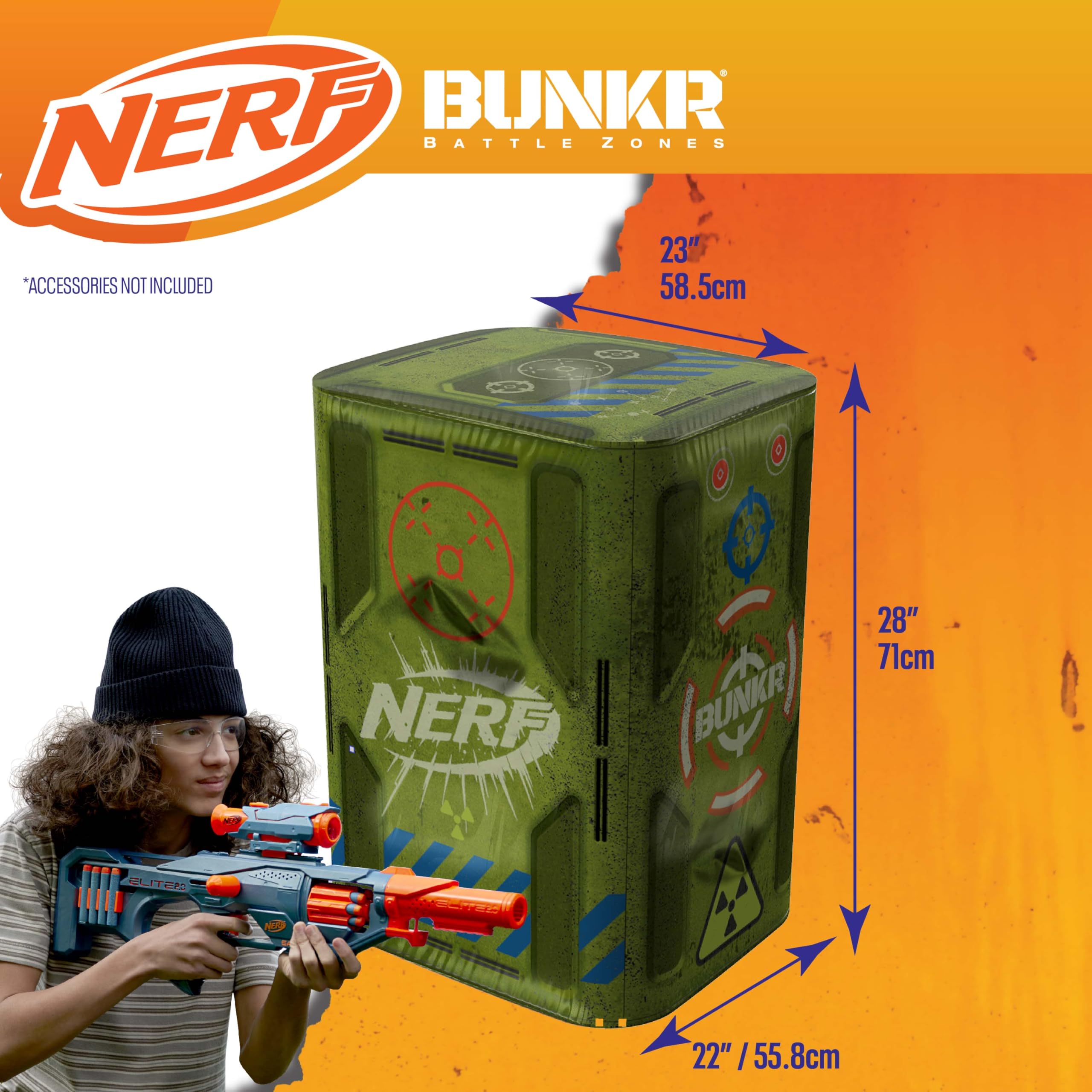 Amazon.co.jp: NERF BUNKR ゾンビラストスタンド 空気注入式バトル
