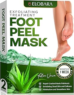 Foot Peel Mask, 2 Pack, Exfoliating Dead Skin and Calluses for Baby Soft Feet, Smooth Silky Skin, Repair Cracked Heels Pai...