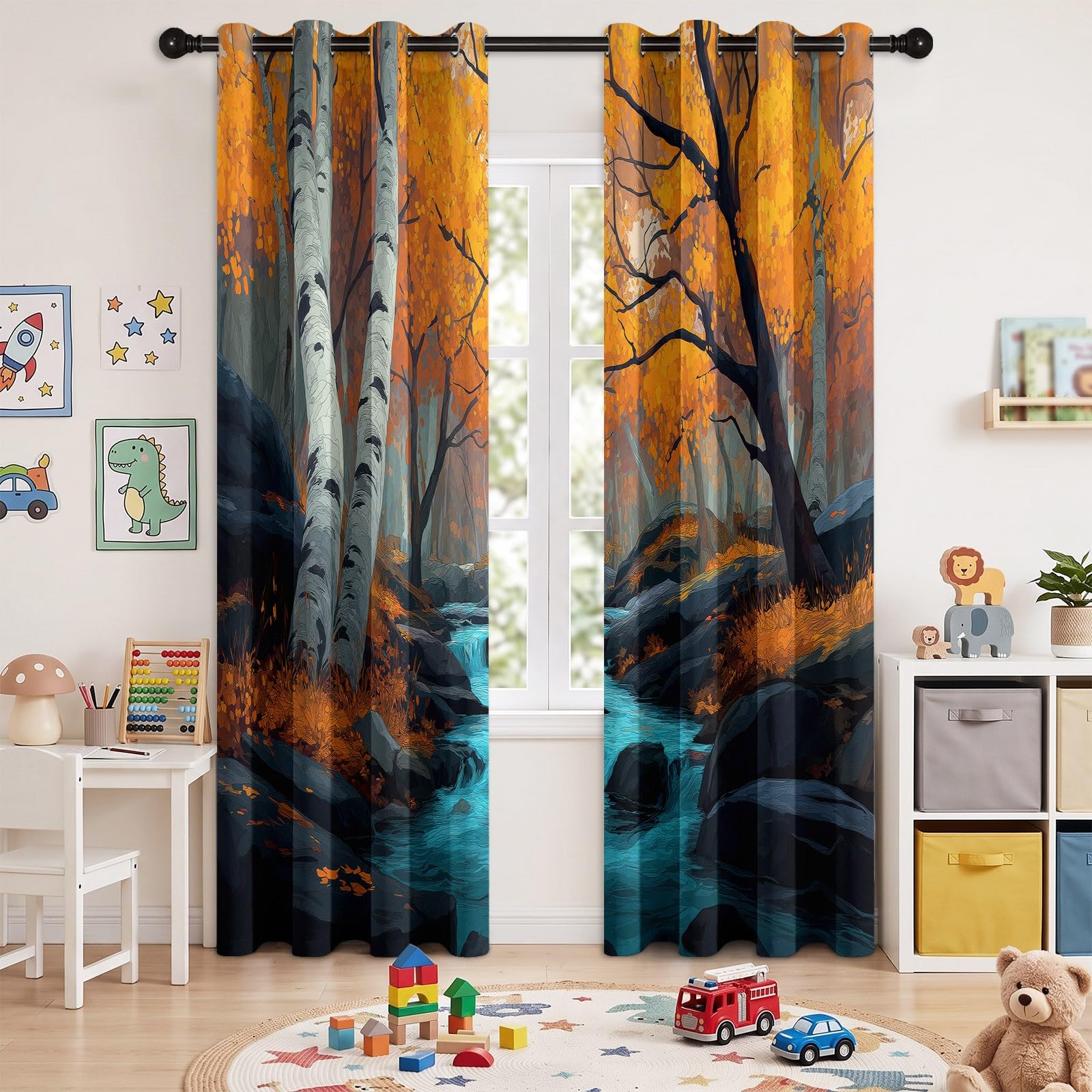 Tende oscuranti in stile rustico, 175 x 140 cm (altezza x larghezza), set