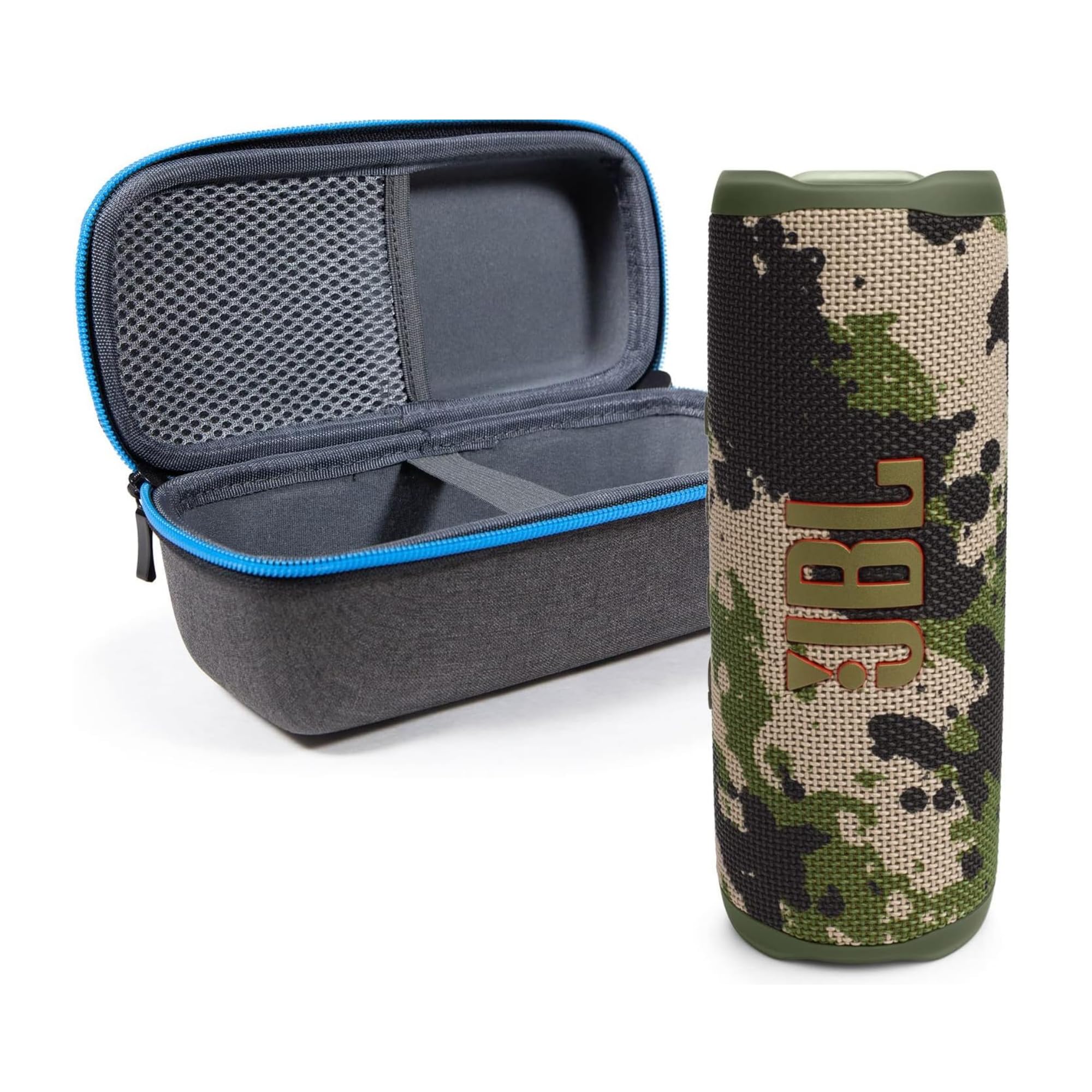 JBL Flip 6 (Squad) + Bundle with divvi! Protective Hardshell Case