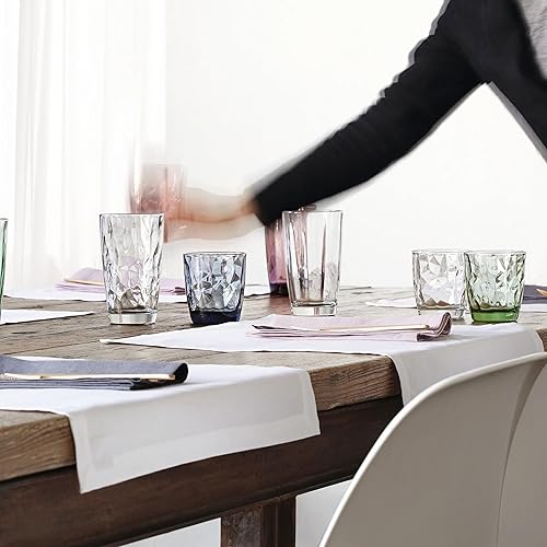 Miniatura 7 de Bormioli Rocco Diamond - Vasos dobles a la antigua, transparentes, juego de 6, 13-14 onzas