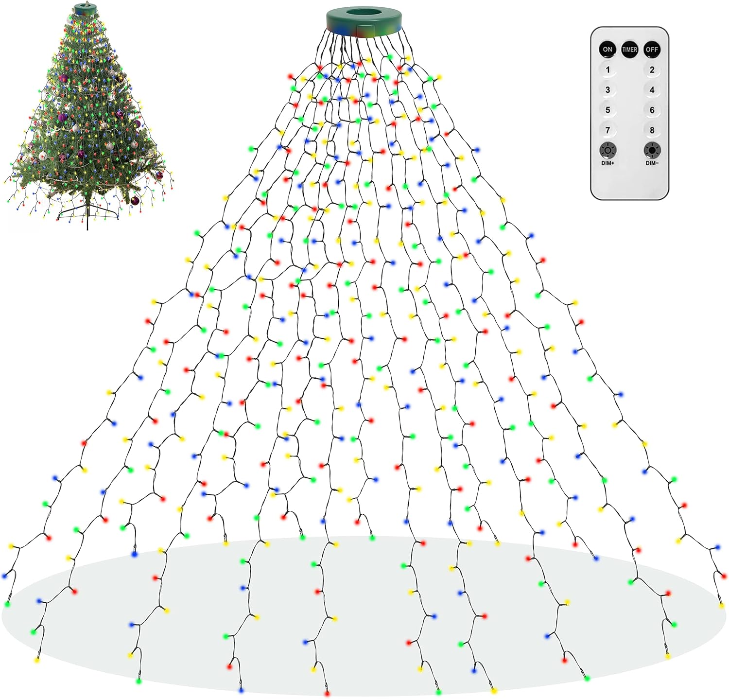 400 LED Christmas Tree Lights, aneeway Christmas Lights with 8 Light