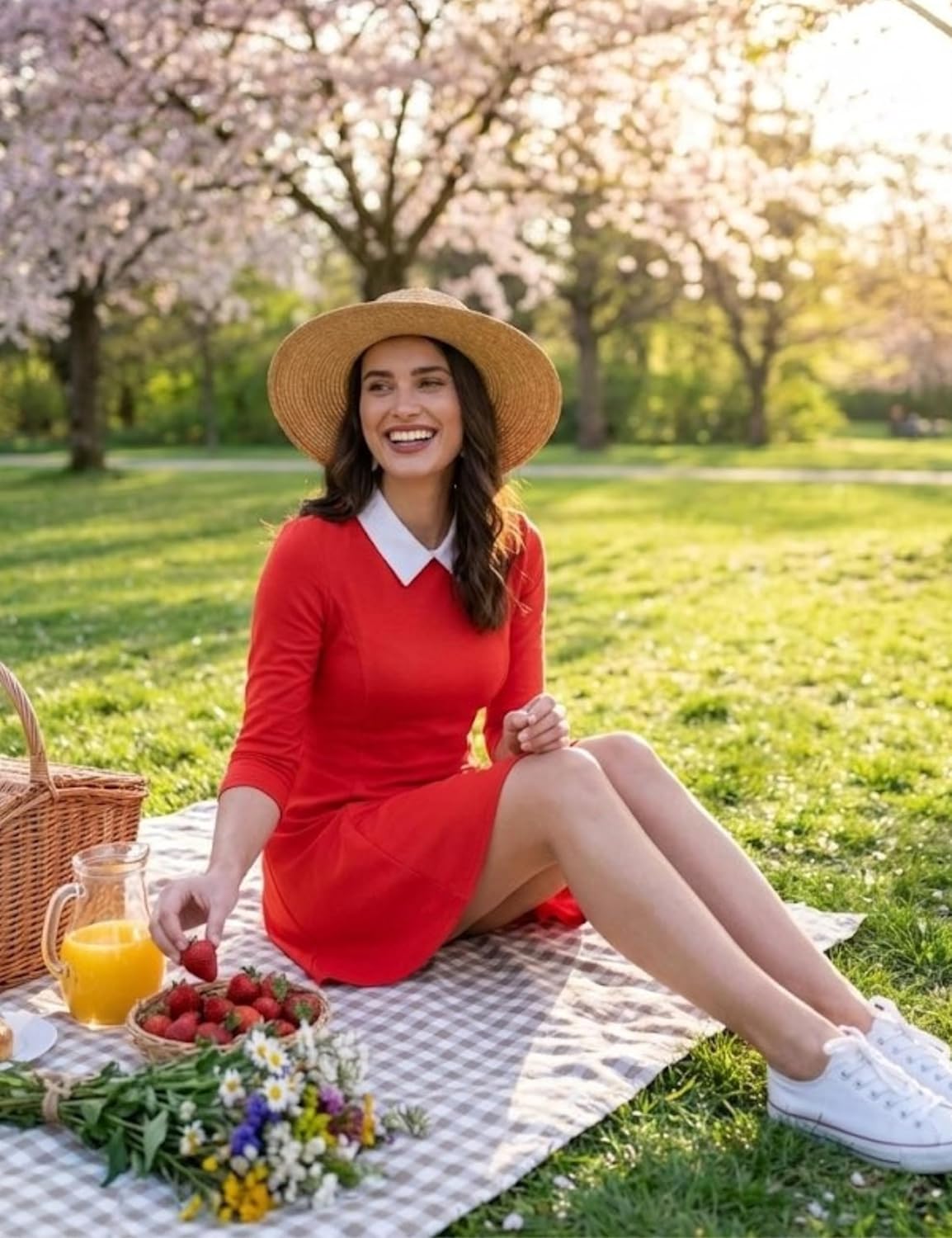 Women's Fall Dresses Cute Peter Pan Collar Fit and Flare Short Skater A Line Casual Goth Dress with Sleeves - Image 4