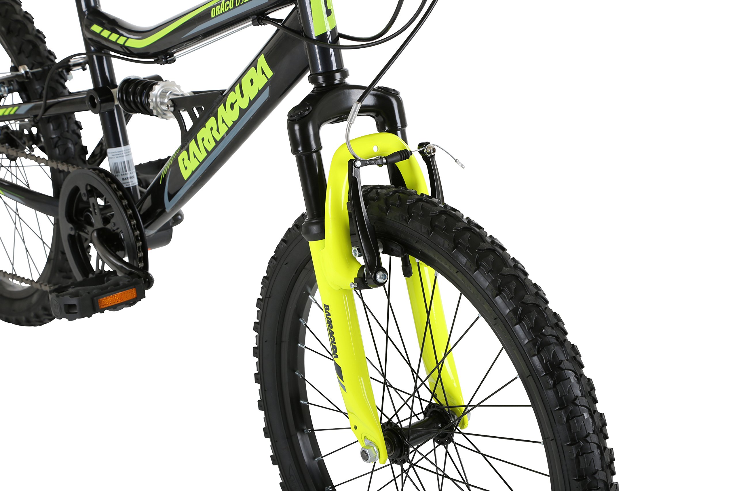 Barracuda Kids' Draco Ds Wheel Full Suspension Mountain Bike, Black, 20