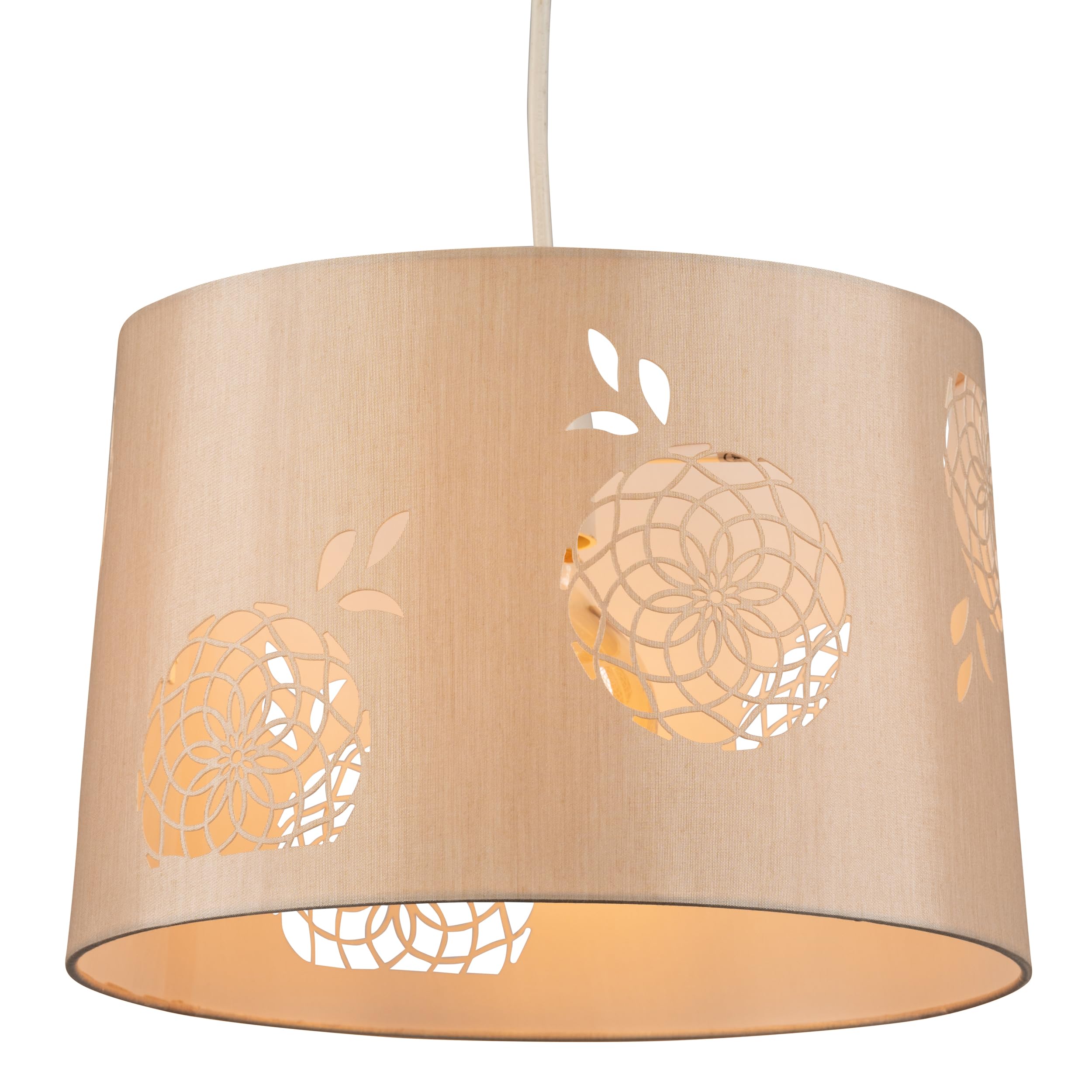 Lighting Supermarket Champagne Gold Lacy Bloom Stencil Ceiling Light Pendant & Table Lamp Shade - 30Cm - Shade Only - Es/Bc